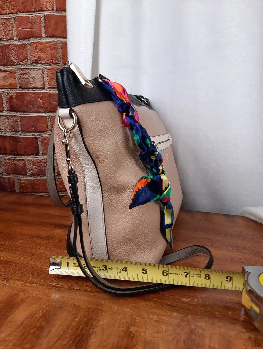 Coach Tyler Zip Top Tote – Tan & Off-White Leather Reversible Straps